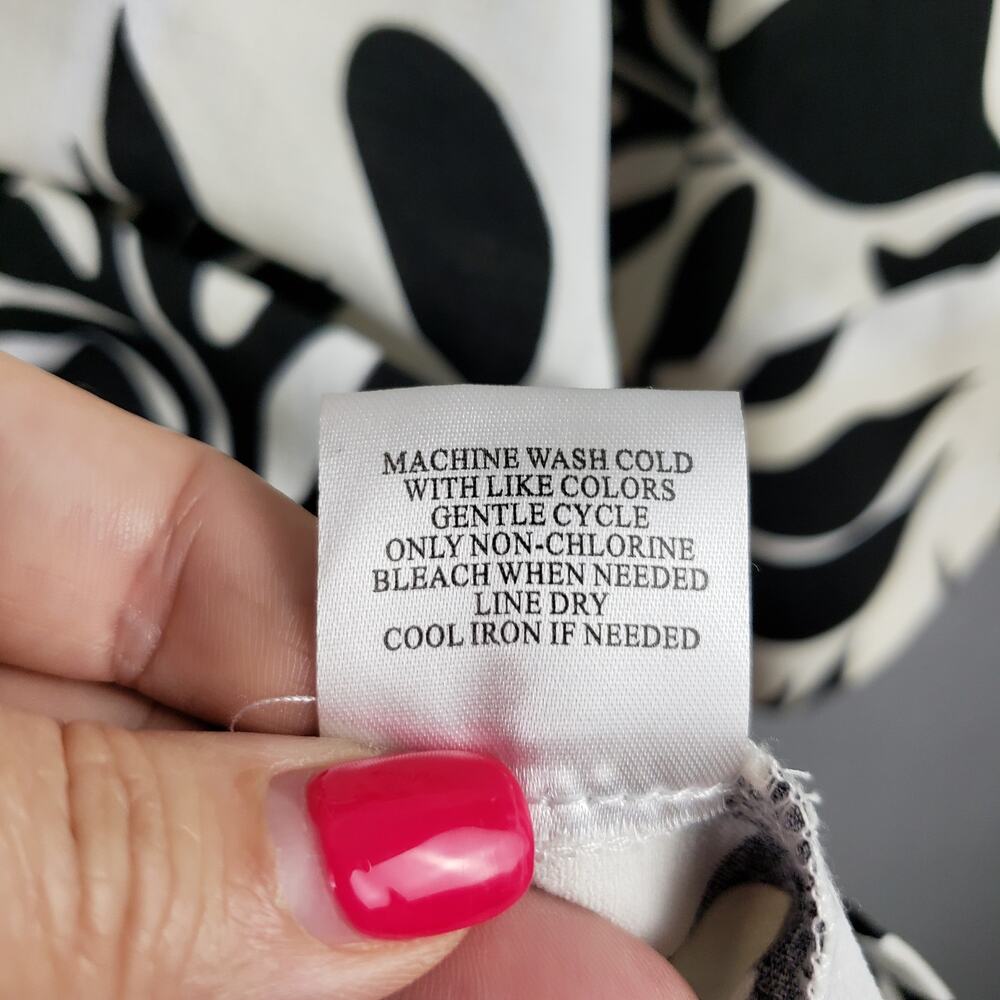 Fred David 3x Asymmetrical Button Up White Black … - image 7